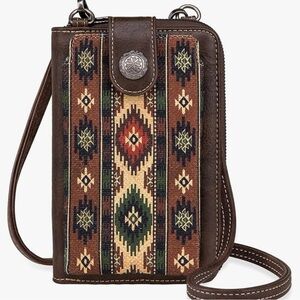 Montana West Brown and Multicolor Crossbody Bag
